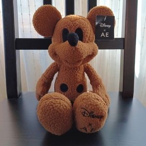 Disney & American Eagle Collaboration Mickey Mouse Plush Brown /black NWT